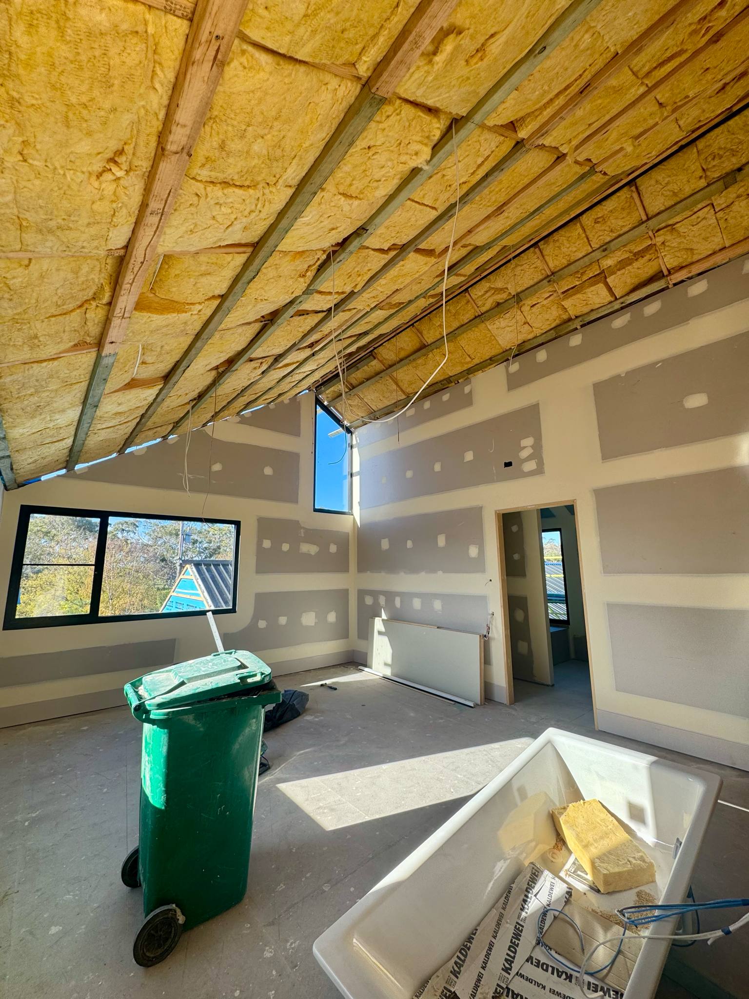 Thermal and acoustic insulation installation in walls and ceilings, Geelong Victoria