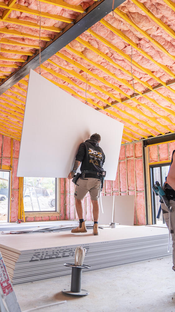 DPS Plastering team working on premium residential project in Geelong